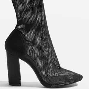 TOPSHOP Serena Mesh Sock Boots NEVER USED
